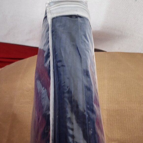 Easy Going Navy Blue Elastic Bottom Soft Stretch Ottoman Slipcover 64"x26"x16" - Picture 13 of 16